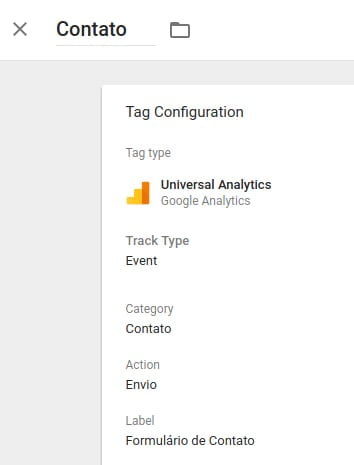 Criando a tag no GTM